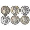 Image 1 : 1884-1889 Varied Date Morgan Sil Dollar Lot [6 Coins] HIGH GRADE
