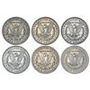Image 2 : 1884-1889 Varied Date Morgan Sil Dollar Lot [6 Coins] HIGH GRADE