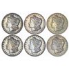 Image 1 : 1878-1881 Varied Date Morgan Sil Dollar Lot [6 Coins] HIGH GRADE