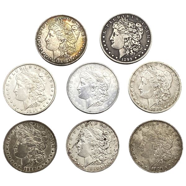 1879-1899 Morgan Silver Dollar Lot [8 Coins] HIGH GRADE