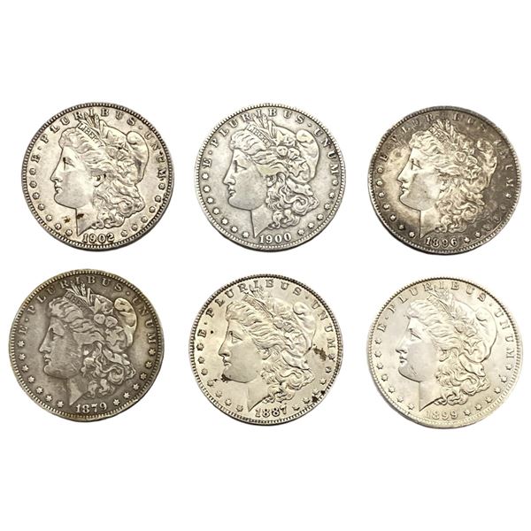1879-1902 Morgan Silver Dollar Lot [6 Coins] HIGH GRADE