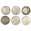 Image 1 : 1879-1902 Morgan Silver Dollar Lot [6 Coins] HIGH GRADE