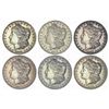 Image 1 : 1896-1904 Varied Date Morgan Sil Dollar Lot [6 Coins] HIGH GRADE