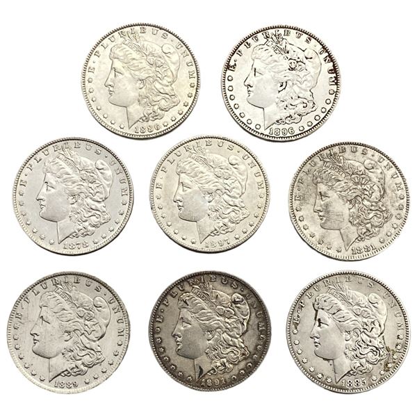 1878-1897 Morgan Silver Dollar Lot [8 Coins] HIGH GRADE