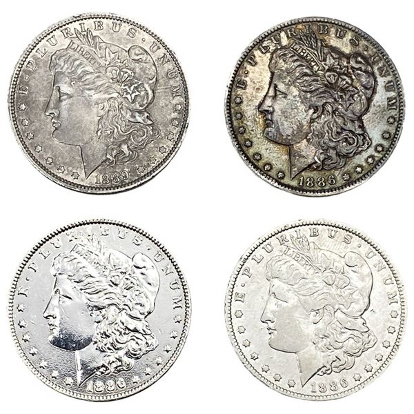 1886-O-1889-O Better Date Morgan Silver Dollar Lot [4 Coins]