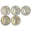 Image 1 : 1878-1880 Varied Date Morgan Sil Dollar Lot [5 Coins] HIGH GRADE
