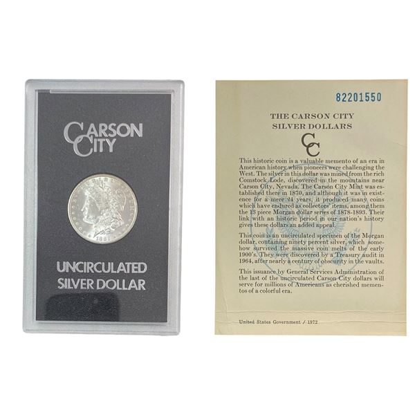 1882-CC Morgan Silver Dollar GSA