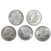 1880-1899 GEM BU Morgan Silver Dollar [5 Coins]