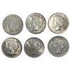 1922-1923 High Grade Silver Peace Dollar [6 Coins]
