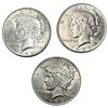 Image 1 : 1926-1935 UNC Better Date Silver Peace Dollar [3 Coins]