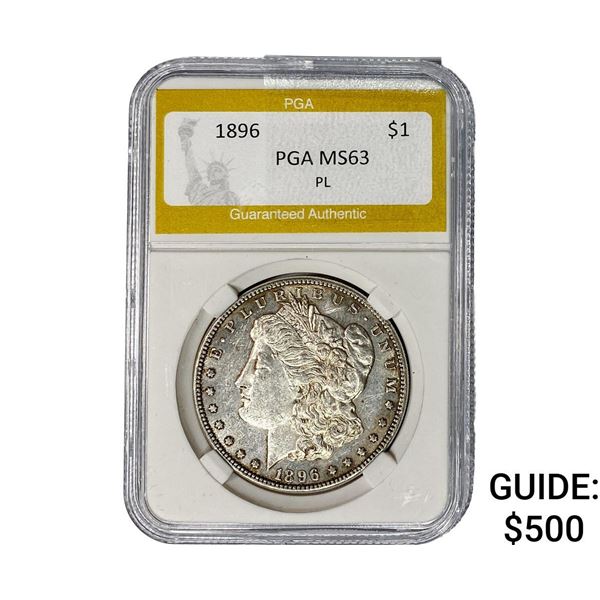 1896 Mercury Silver Dollar PGA MS63 PL