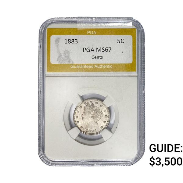 1883 Liberty Victory Nickel PGA MS67 Cents