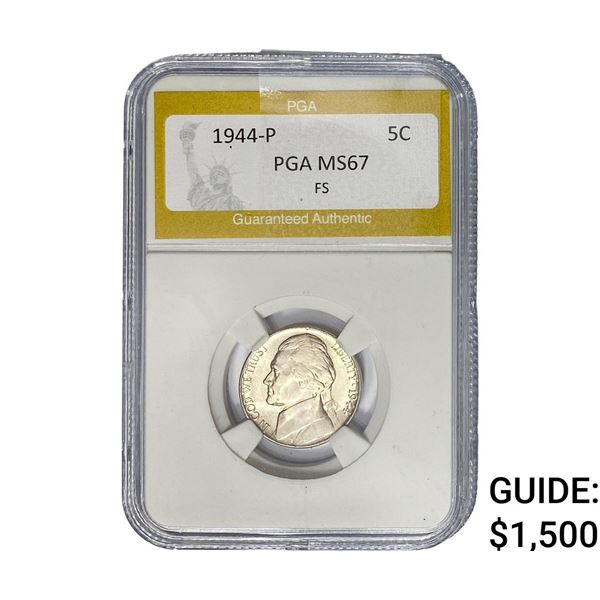 1944-P Jefferson Nickel PGA MS67 FS