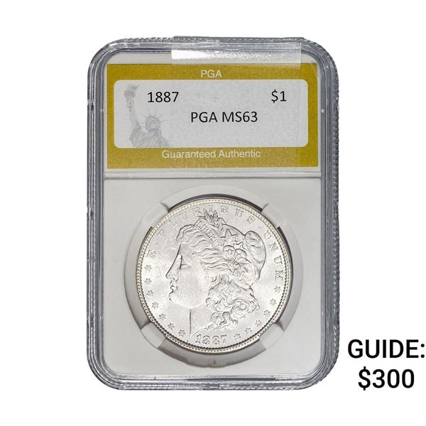 1887 Morgan Silver Dollar PGA MS63