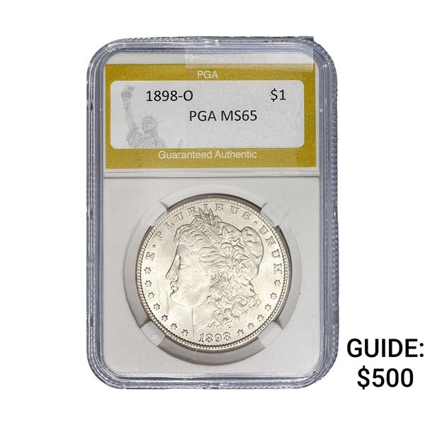 1898-O Morgan Silver Dollar PGA MS65