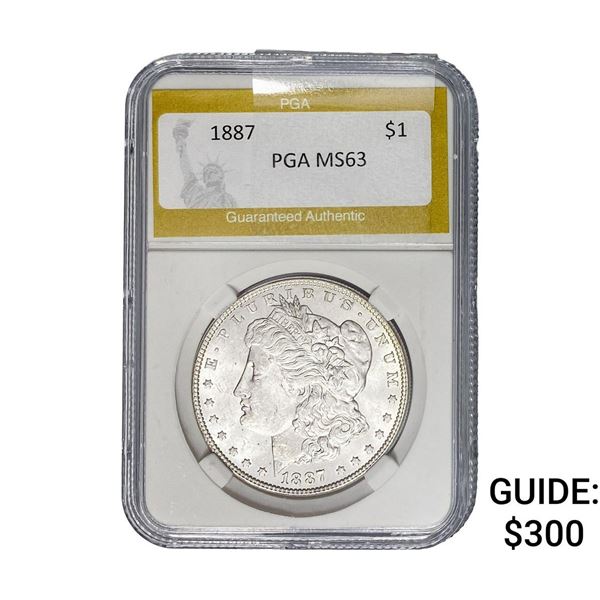 1887 Morgan Silver Dollar PGA MS63