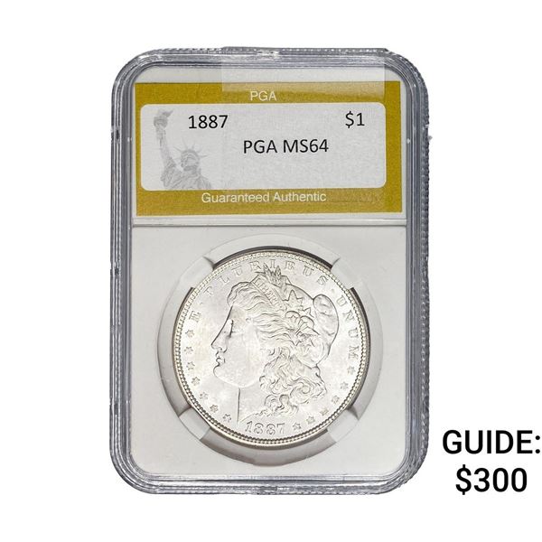 1887 Morgan Silver Dollar PGA MS64