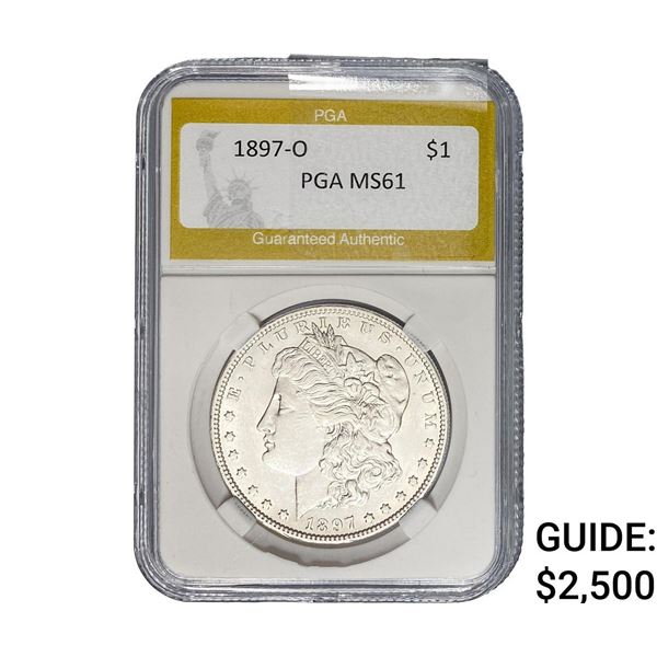 1897-O Morgan Silver Dollar PGA MS61
