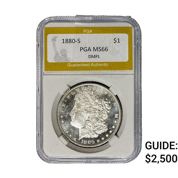 1880-S Morgan Silver Dollar PGA MS66 DMPL