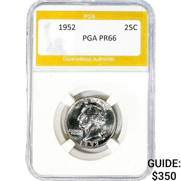1952 Washington Silver Quarter PGA PR66