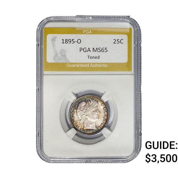 1895-O Barber Quarter PGA MS65 Toner