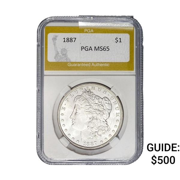 1887 Morgan Silver Dollar PGA MS65