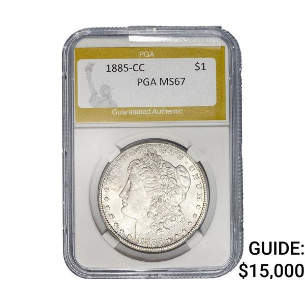 1885-CC Morgan Silver Dollar PGA MS67