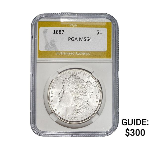 1887 Morgan Silver Dollar PGA MS64
