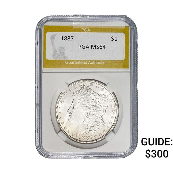 1887 Morgan Silver Dollar PGA MS64