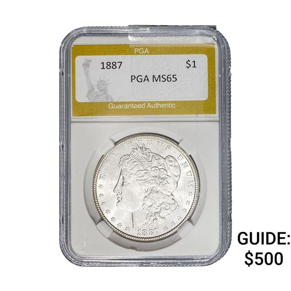 1887 Morgan Silver Dollar PGA MS65