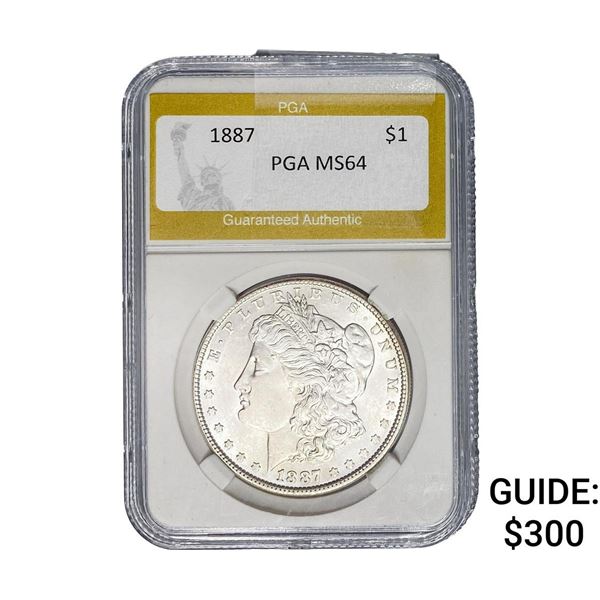 1887 Morgan Silver Dollar PGA MS64
