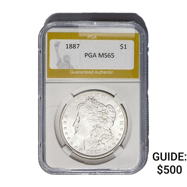1887 Morgan Silver Dollar PGA MS65