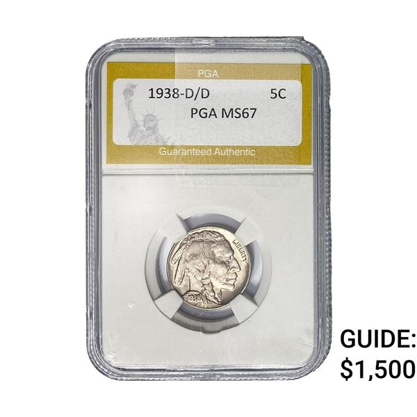 1938-D/D Buffalo Nickel PGA MS67