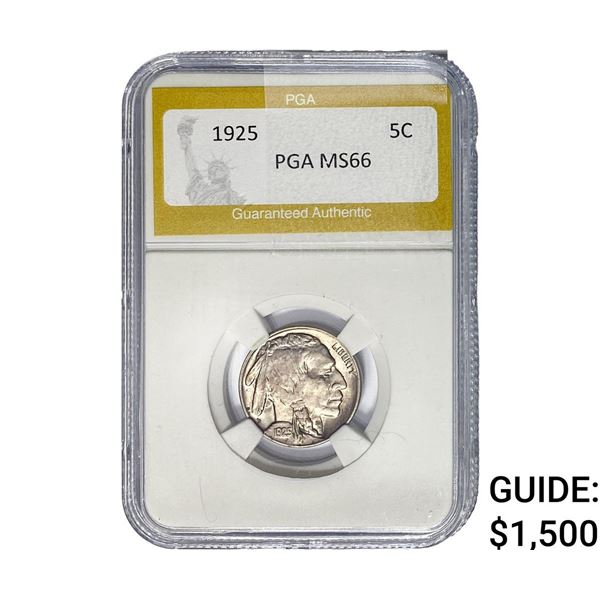 1925 Buffalo Nickel PGA MS66