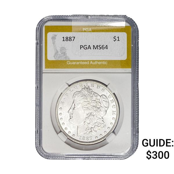 1887 Morgan Silver Dollar PGA MS64