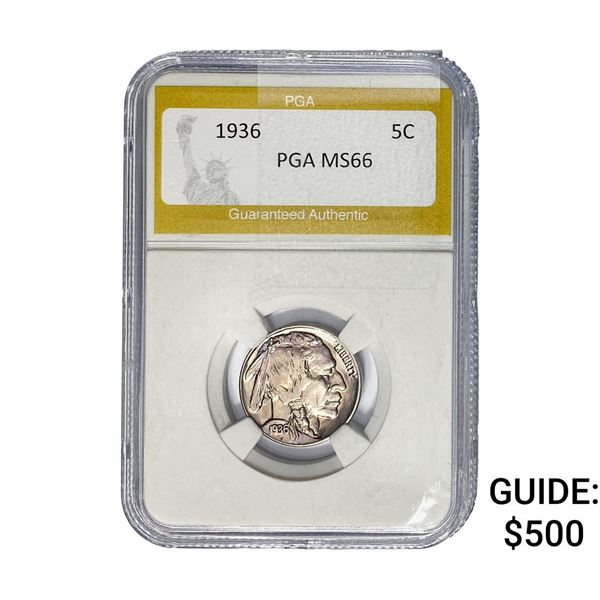 1936 Buffalo Nickel PGA MS66