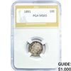 Image 1 : 1891 Seated Liberty Dime PGA MS65