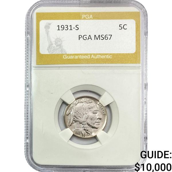 1931-S Buffalo Nickel PGA MS67