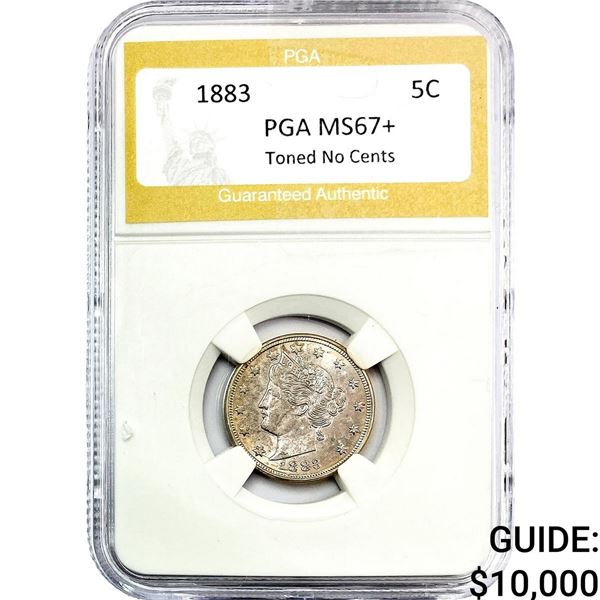1883 Liberty Victory Nickel PGA MS67+ Toned