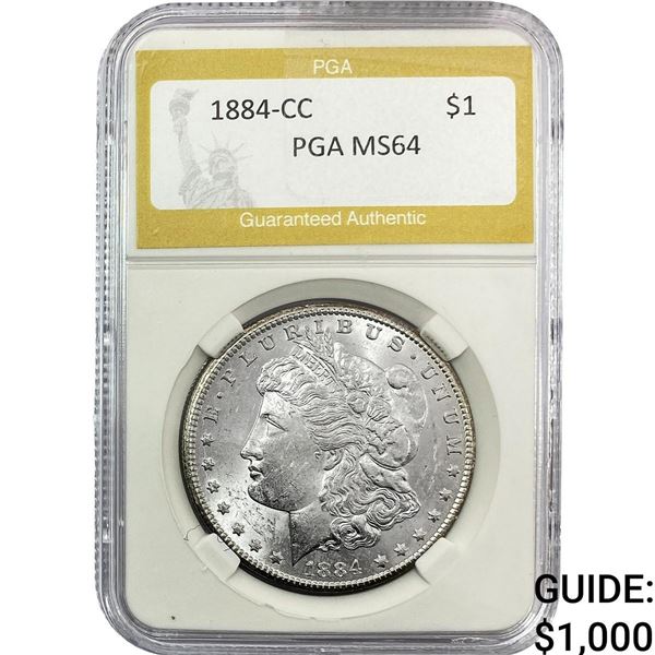 1884-CC Morgan Silver Dollar PGA MS64