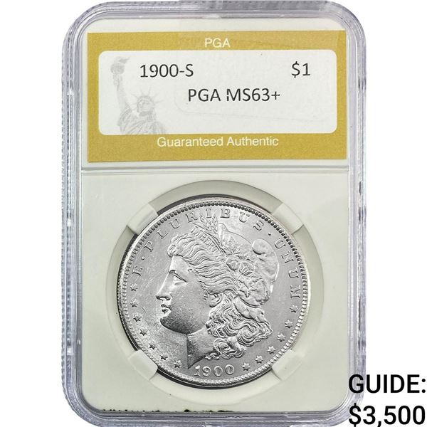 1900-S Morgan Silver Dollar PGA MS63+