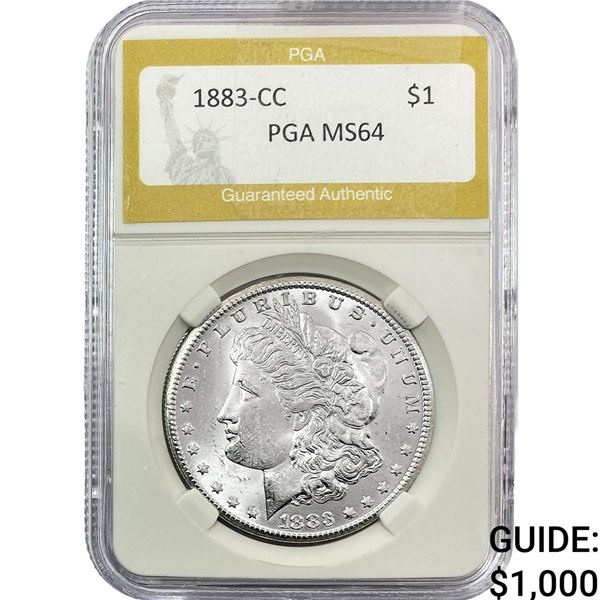 1883-CC Morgan Silver Dollar PGA MS64