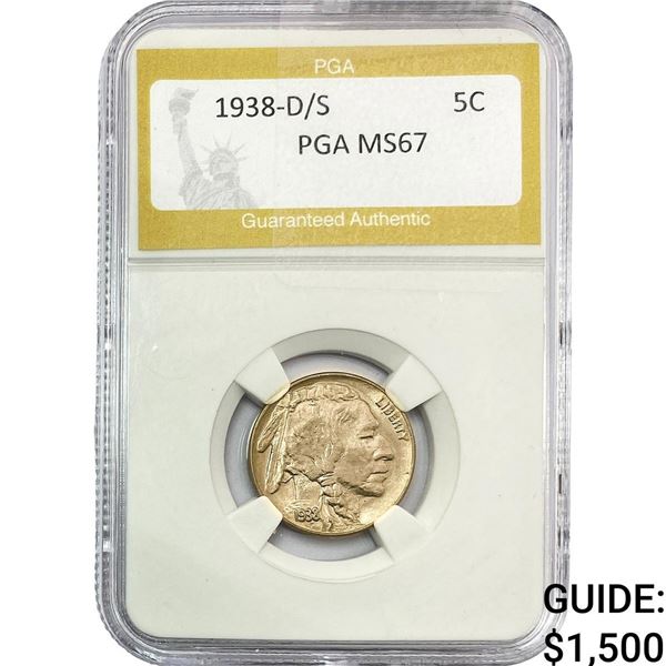 1938-D/S Buffalo Nickel PGA MS67