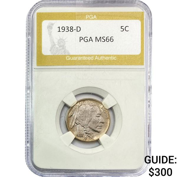 1938-D Buffalo Nickel PGA MS66