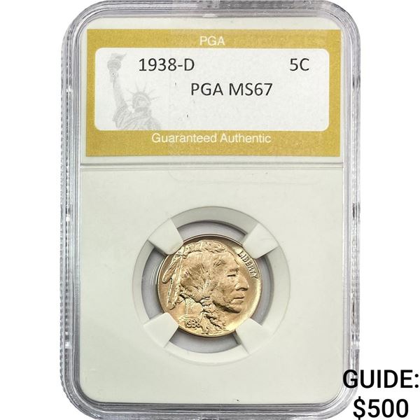 1938-D Buffalo Nickel PGA MS67