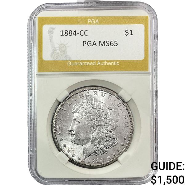 1884-CC Morgan Silver Dollar PGA MS65