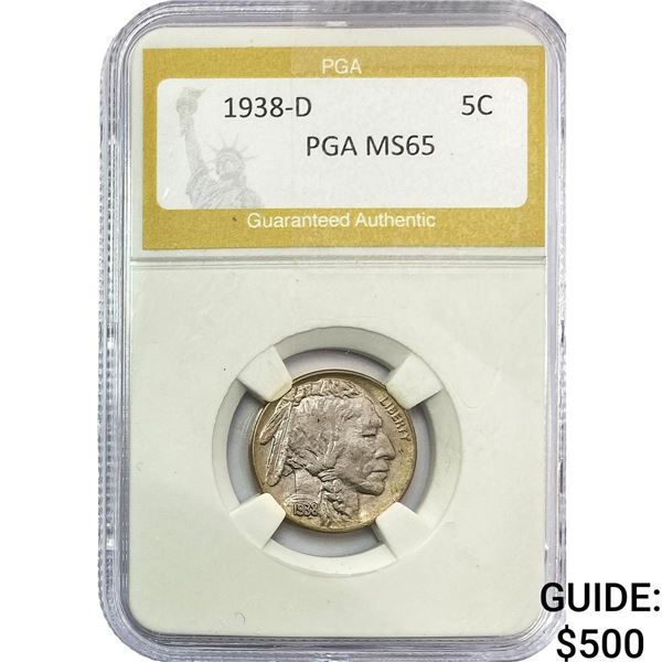 1938-D Buffalo Nickel PGA MS65