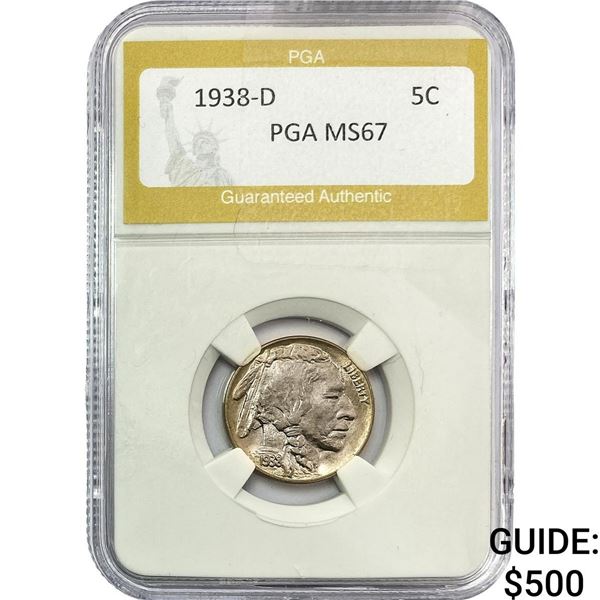 1938-D Buffalo Nickel PGA MS67