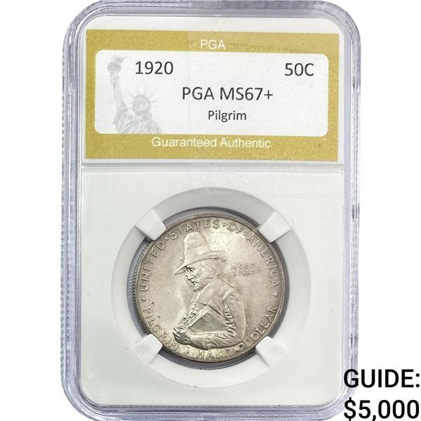 1920 Pilgrim Half Dollar PGA MS67+