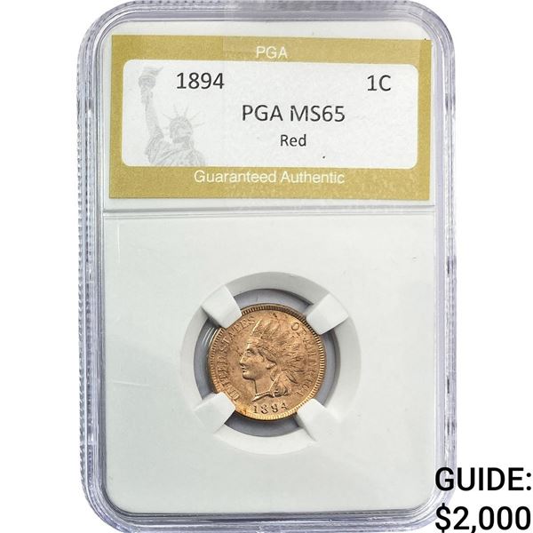 1894 Indian Head Cent PGA MS65 Red